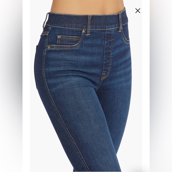 Spanx Flared Jeans in Midnight Shade XST - Picture 4 of 13